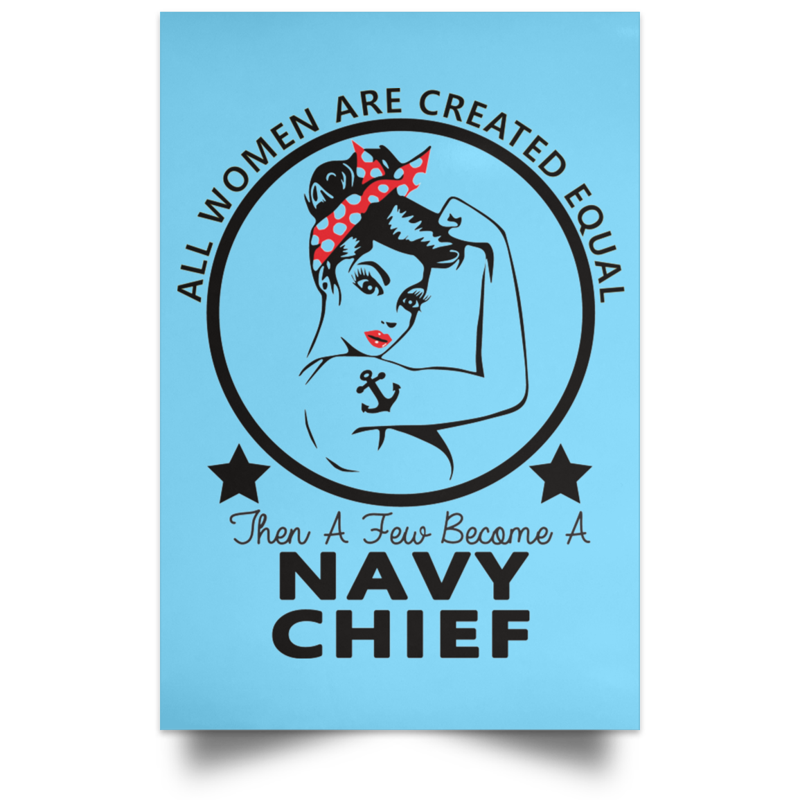 Navy Girl Satin Poster