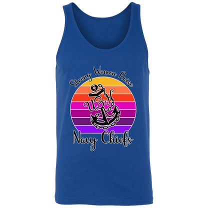 Strong Navy Mom Unisex Tank