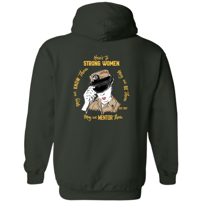 Strong Woman Zip Up Hooded Sweatshirt