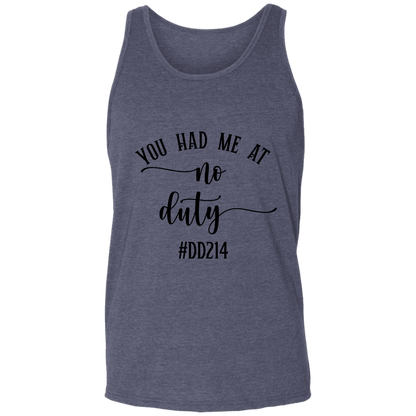 No Duty Unisex Tank