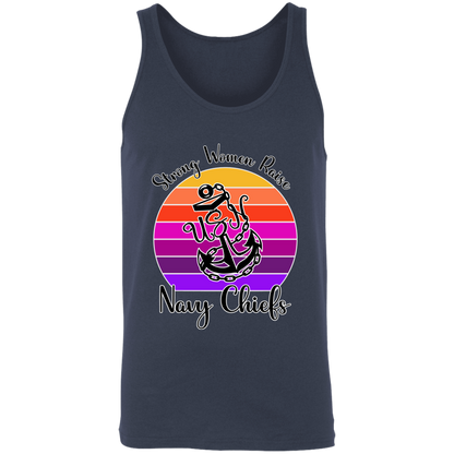Strong Navy Mom Unisex Tank