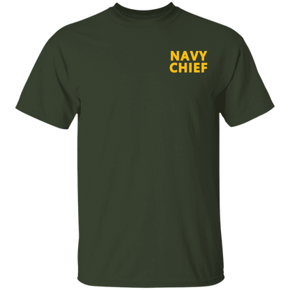 Navy Girl Gold and White Design T-Shirt