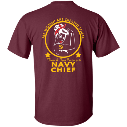 Navy Girl Gold and White Design T-Shirt