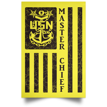 Master Chief Flag Satin Poster