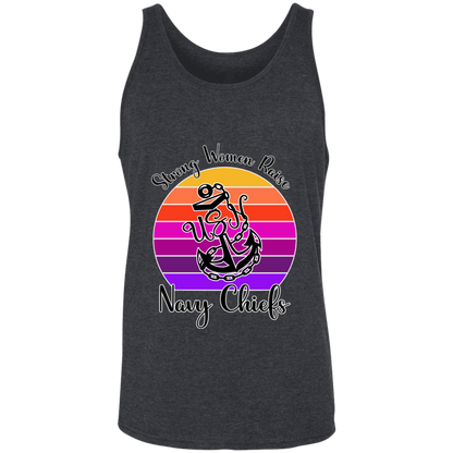 Strong Navy Mom Unisex Tank