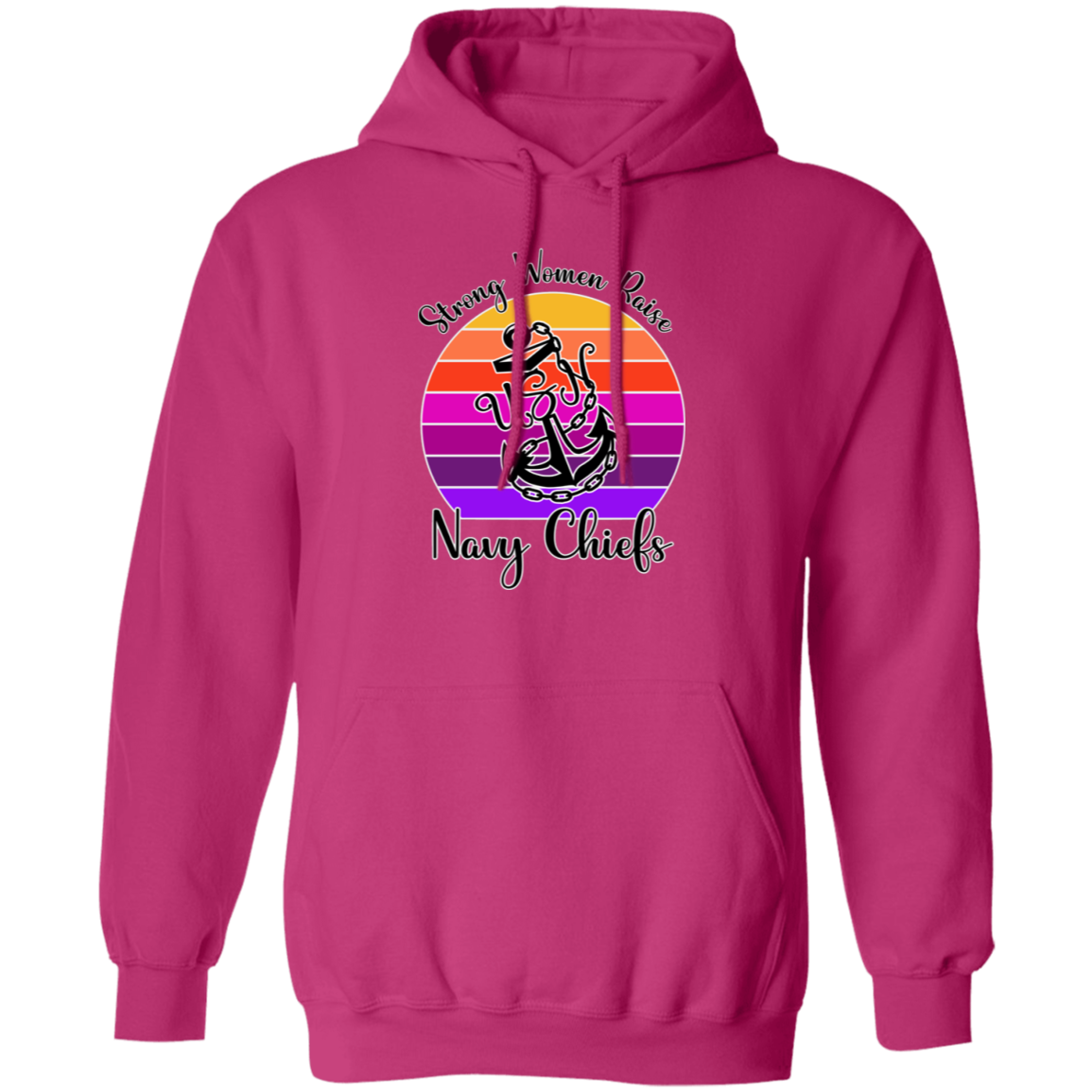 Strong Navy Mom Pullover Hoodie