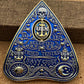Ouija Planchette Coin Blue and Gold