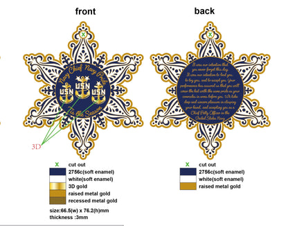 Tis The Season Snowflake Chief Coin 3" Coin