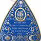 Ouija Planchette Coin Blue and Gold