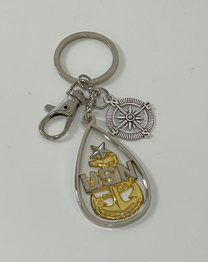 USN Senior Chief Anchor Keychain