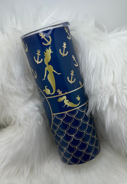 Mom Mermaids Raise Chiefs Tumbler 20oz