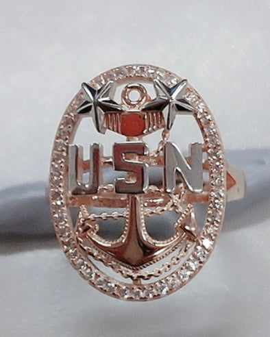 Master Chief Anchor Rose Ring