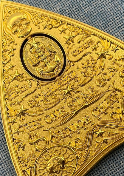 Ouija Planchette Coin Gold