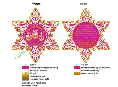Tis The Season Snowflake Chief Coin 3" Coin