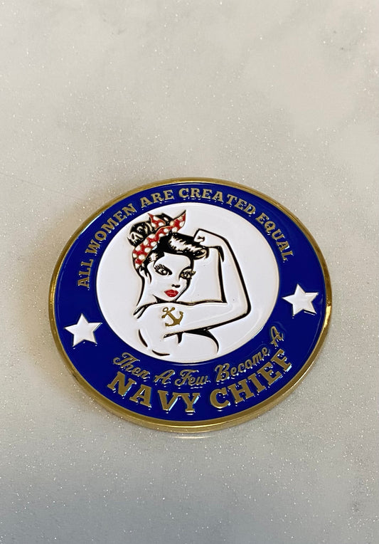 Navy Girl Challenge Coin