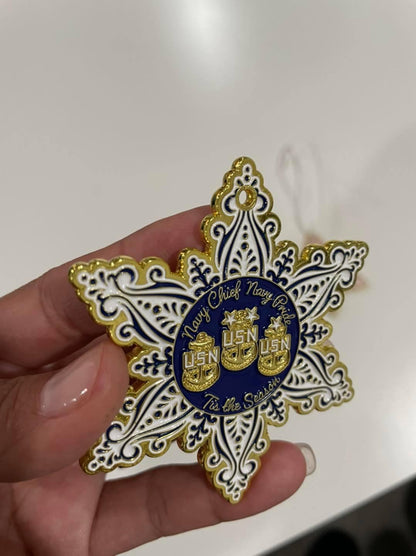 Tis The Season Snowflake Chief Coin 3" Coin