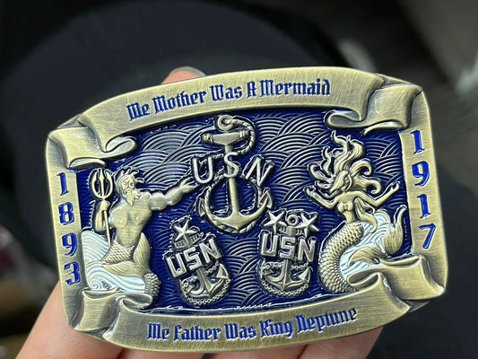 Me Mother and Father Belt Buckle